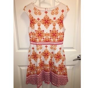 NY&C Mixed Print Fit & Flare Dress Size M